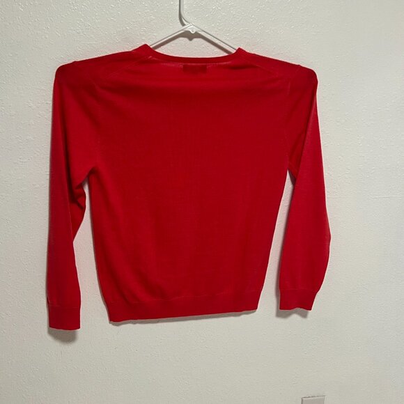 Bonobos V-Neck Sweater Extra Fine Merino Wool Light Red Pink Men's size Large - Picture 7 of 7